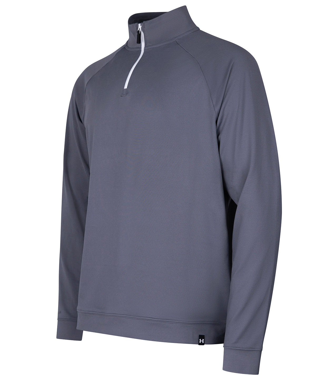 Tryck din logga på Fleece från Under Armour Golf - Anpassa UA mellanlager QZ LB i färgen Mörkgrå för företag, föreningar och privatpersoner