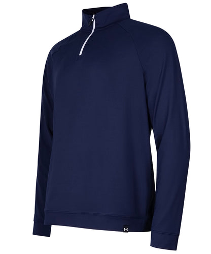 Tryck din logga på Fleece från Under Armour Golf - Anpassa UA mellanlager QZ LB i färgen Marinblå för företag, föreningar och privatpersoner