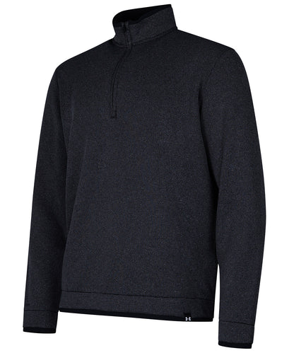 Tryck din logga på Fleece från Under Armour Golf - Anpassa UA storm sweaterfleece QZ LB i färgen Svart för företag, föreningar och privatpersoner