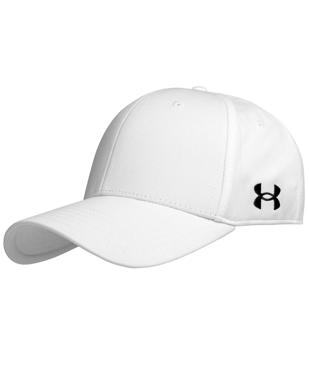 Tryck din logga på Kepsar från Under Armour Golf - Anpassa UA team blitzing keps i färgen Vit för företag, föreningar och privatpersoner