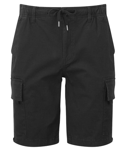 Tryck din logga på Shorts från Wombat - Anpassa Cargo utility shorts med dragsko för herrar i färgen Svart för företag, föreningar och privatpersoner