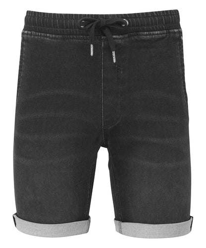 Tryck din logga på Shorts från Wombat - Anpassa Shorts med dragsko i denim för herrar i färgen Svart för företag, föreningar och privatpersoner