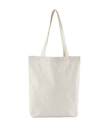 Tryck din logga på Väskor från Westford Mill - Anpassa EarthAware Organic Breton Stripe Accessory Bag i färgen Mellangrå One Size för företag, föreningar och privatpersoner