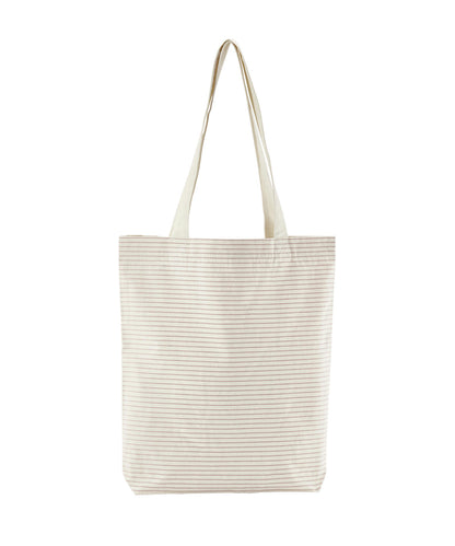 Tryck din logga på Väskor från Westford Mill - Anpassa EarthAware Organic Breton Stripe Accessory Bag i färgen Mellan röd One Size för företag, föreningar och privatpersoner