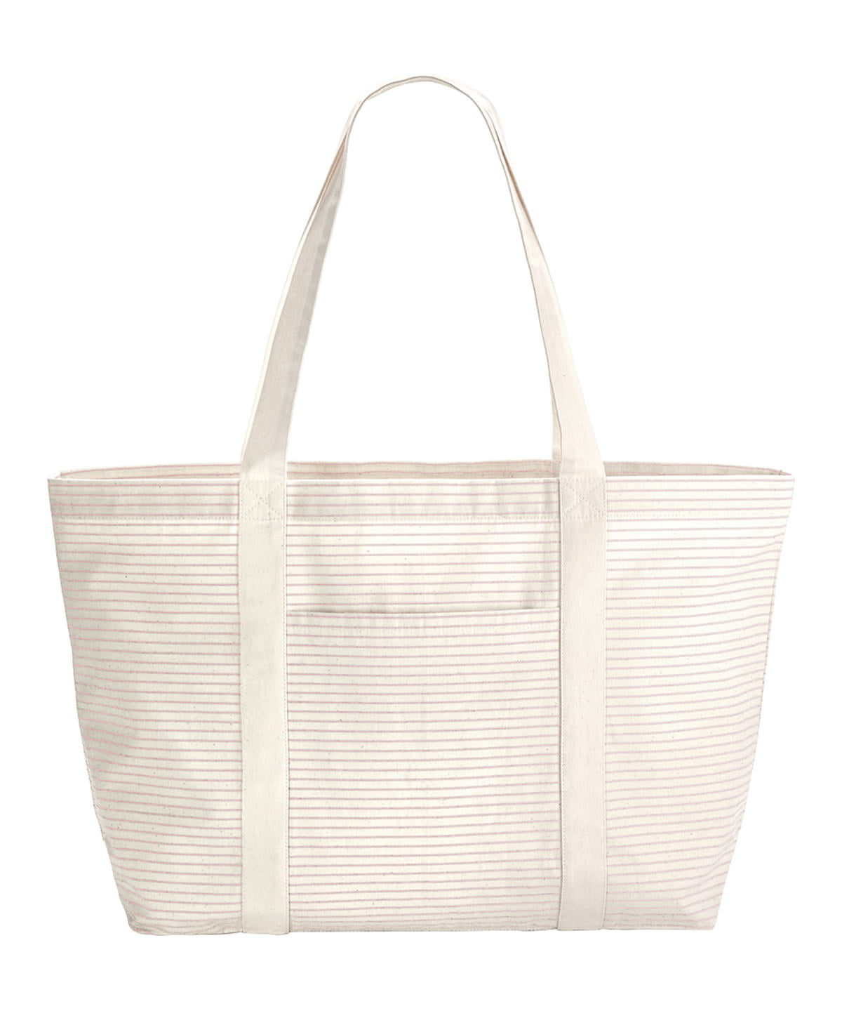 Tryck din logga på Väskor från Westford Mill - Anpassa EarthAware Organic Breton Stripe Shopper i färgen Mellan röd One Size för företag, föreningar och privatpersoner