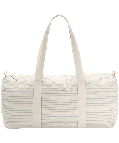 Tryck din logga på Väskor från Westford Mill - Anpassa EarthAware Organic Breton Stripe Tote i färgen Mellangrå One Size för företag, föreningar och privatpersoner
