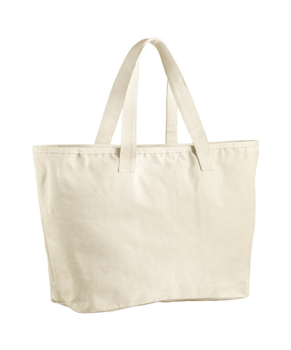 Tryck din logga på Väskor från Westford Mill - Anpassa Oversized Heavy Canvas Tote i färgen Naturligt One Size för företag, föreningar och privatpersoner