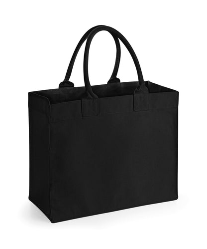 Tryck din logga på Väskor från Westford Mill - Anpassa Resort Canvas Tote i färgen Svart One Size för företag, föreningar och privatpersoner