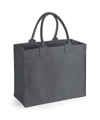 Tryck din logga på Väskor från Westford Mill - Anpassa Resort Canvas Tote i färgen Mörkgrå One Size för företag, föreningar och privatpersoner