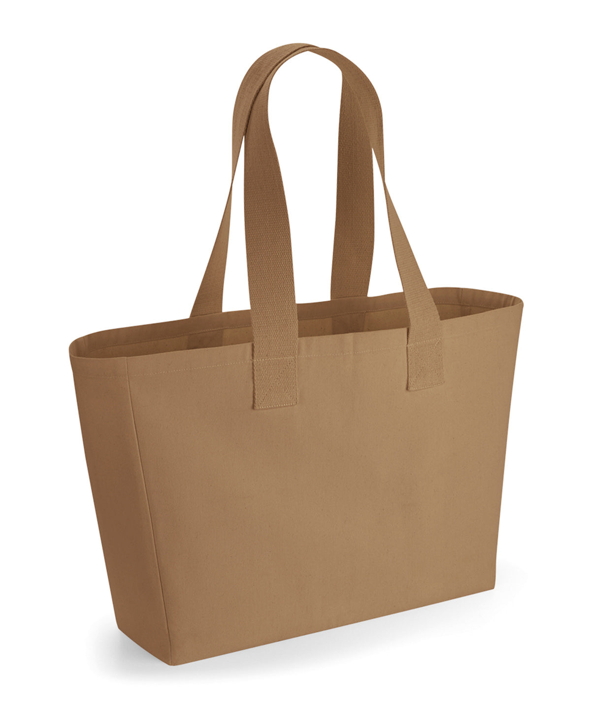 Tryck din logga på Väskor från Westford Mill - Anpassa Canvas Everyday Bag i färgen Ljusbrun One Size för företag, föreningar och privatpersoner