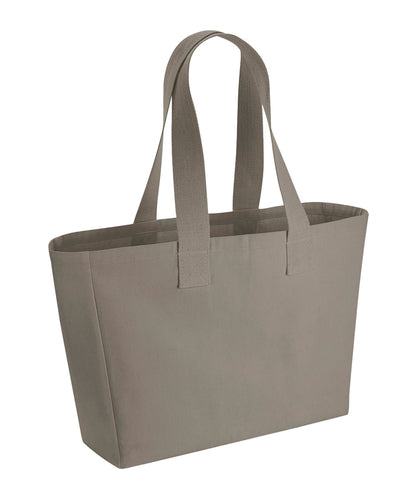 Tryck din logga på Väskor från Westford Mill - Anpassa Canvas Everyday Bag i färgen Mellangrå One Size för företag, föreningar och privatpersoner