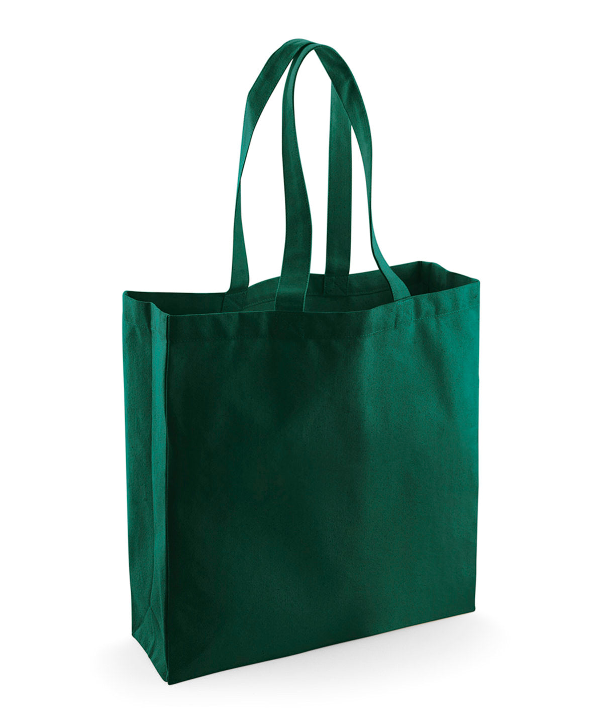 Tryck din logga på Väskor från Westford Mill - Anpassa Fairtrade Cotton Classic Shopper i färgen Djup grön One Size för företag, föreningar och privatpersoner