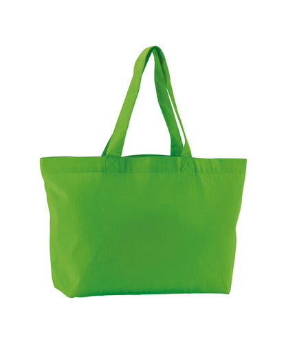 Tryck din logga på Väskor från Westford Mill - Anpassa EarthAware Organic Twill Shopper i färgen Ljusgrön One Size för företag, föreningar och privatpersoner