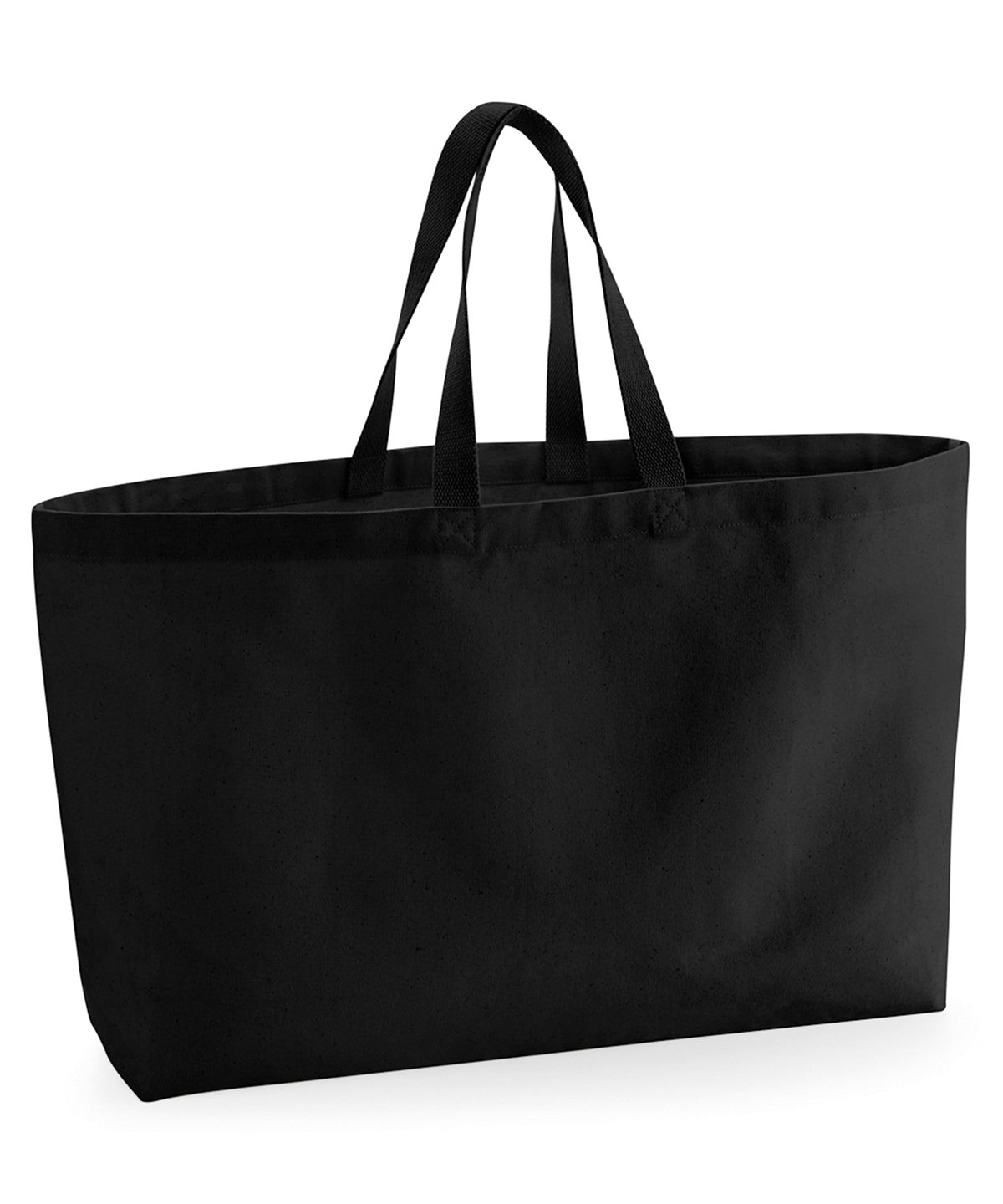 Tryck din logga på Väskor från Westford Mill - Anpassa Oversized Canvas Tote i färgen Svart One Size för företag, föreningar och privatpersoner