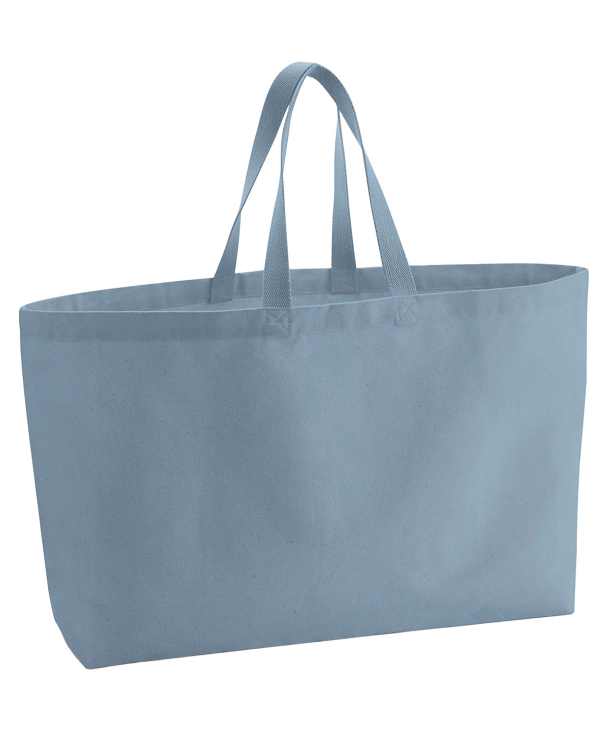 Tryck din logga på Väskor från Westford Mill - Anpassa Oversized Canvas Tote i färgen Mellanblå One Size för företag, föreningar och privatpersoner