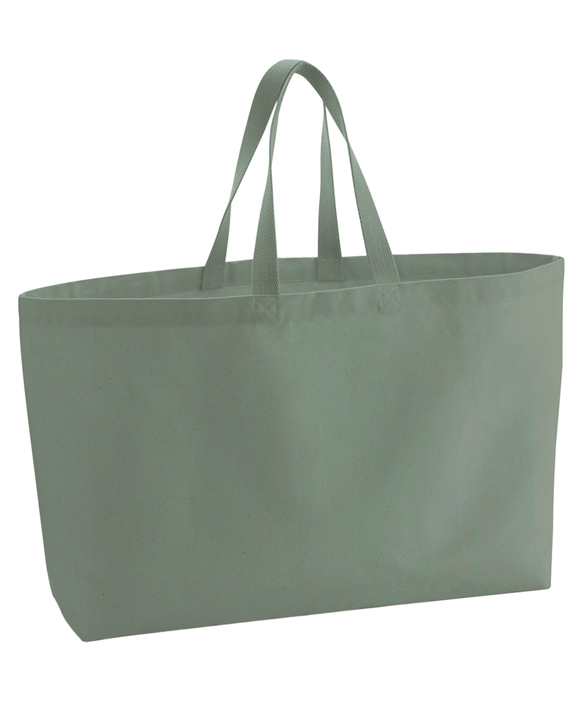 Tryck din logga på Väskor från Westford Mill - Anpassa Oversized Canvas Tote i färgen Mellan grön One Size för företag, föreningar och privatpersoner