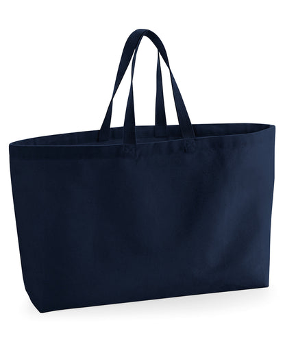 Tryck din logga på Väskor från Westford Mill - Anpassa Oversized Canvas Tote i färgen Marinblå One Size för företag, föreningar och privatpersoner