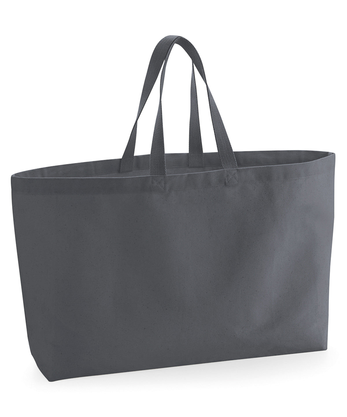 Tryck din logga på Väskor från Westford Mill - Anpassa Oversized Canvas Tote i färgen Mörkgrå One Size för företag, föreningar och privatpersoner