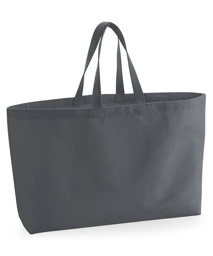 Tryck din logga på Väskor från Westford Mill - Anpassa Oversized Canvas Tote i färgen Mörkgrå One Size för företag, föreningar och privatpersoner
