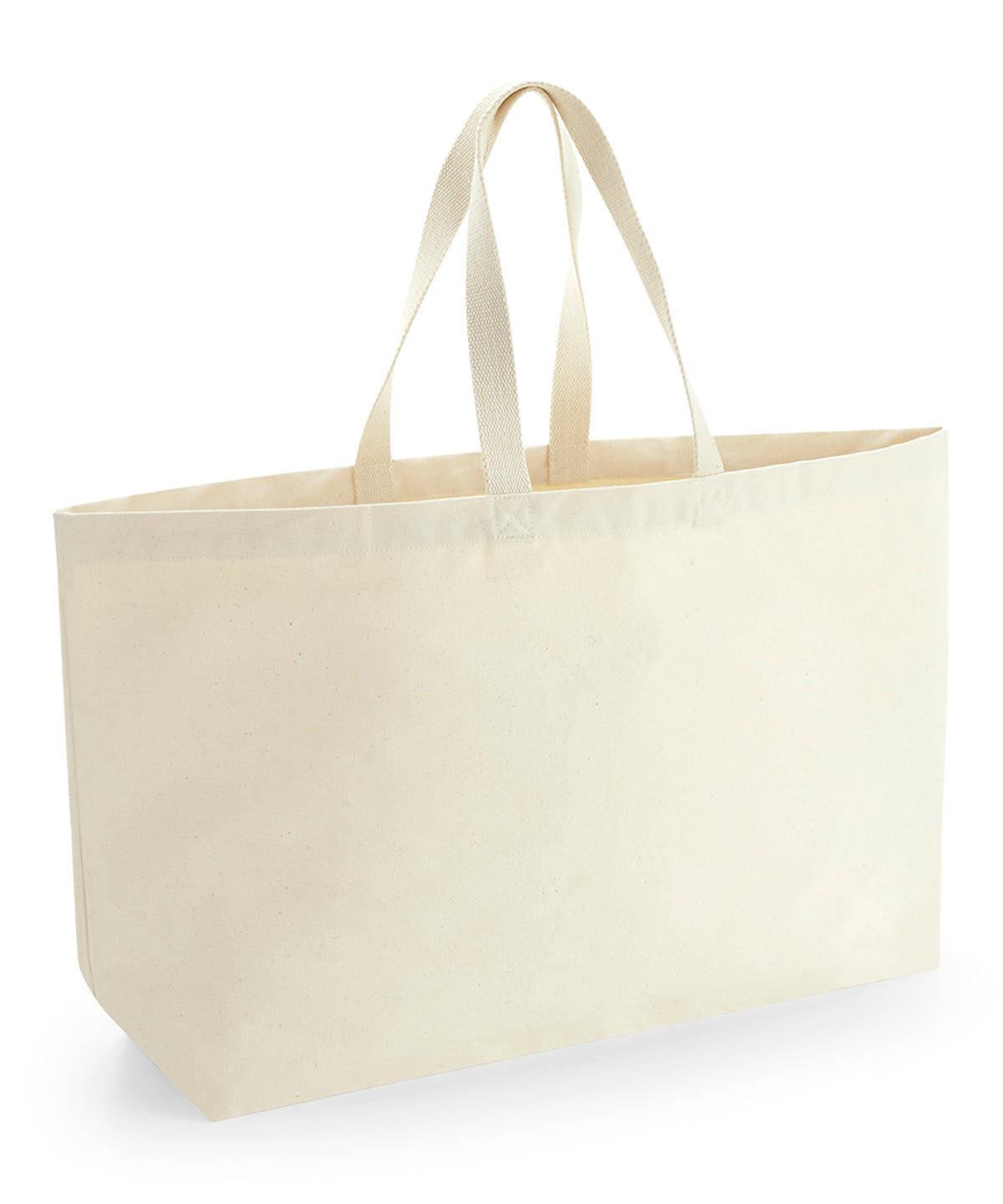 Tryck din logga på Väskor från Westford Mill - Anpassa Oversized Canvas Tote i färgen Naturligt One Size för företag, föreningar och privatpersoner