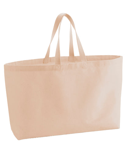Tryck din logga på Väskor från Westford Mill - Anpassa Oversized Canvas Tote i färgen Ljus orange One Size för företag, föreningar och privatpersoner