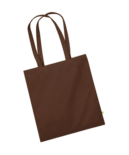 Tryck din logga på Väskor från Westford Mill - Anpassa EarthAware Organic Bag for Life i färgen Mellanbrun One Size för företag, föreningar och privatpersoner