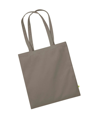 Tryck din logga på Väskor från Westford Mill - Anpassa EarthAware Organic Bag for Life i färgen Mellangrå One Size för företag, föreningar och privatpersoner