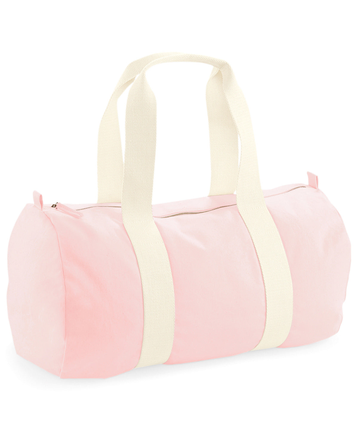 Tryck din logga på Väskor från Westford Mill - Anpassa EarthAware Organic Barrel Bag i färgen Ljusrosa One Size för företag, föreningar och privatpersoner