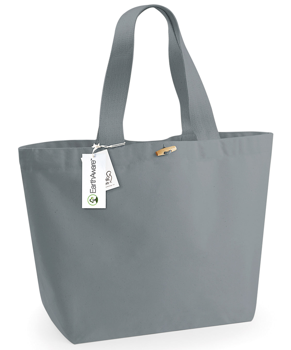 Tryck din logga på Väskor från Westford Mill - Anpassa EarthAware Organic Marine Tote XL i färgen Ljusgrå One Size för företag, föreningar och privatpersoner