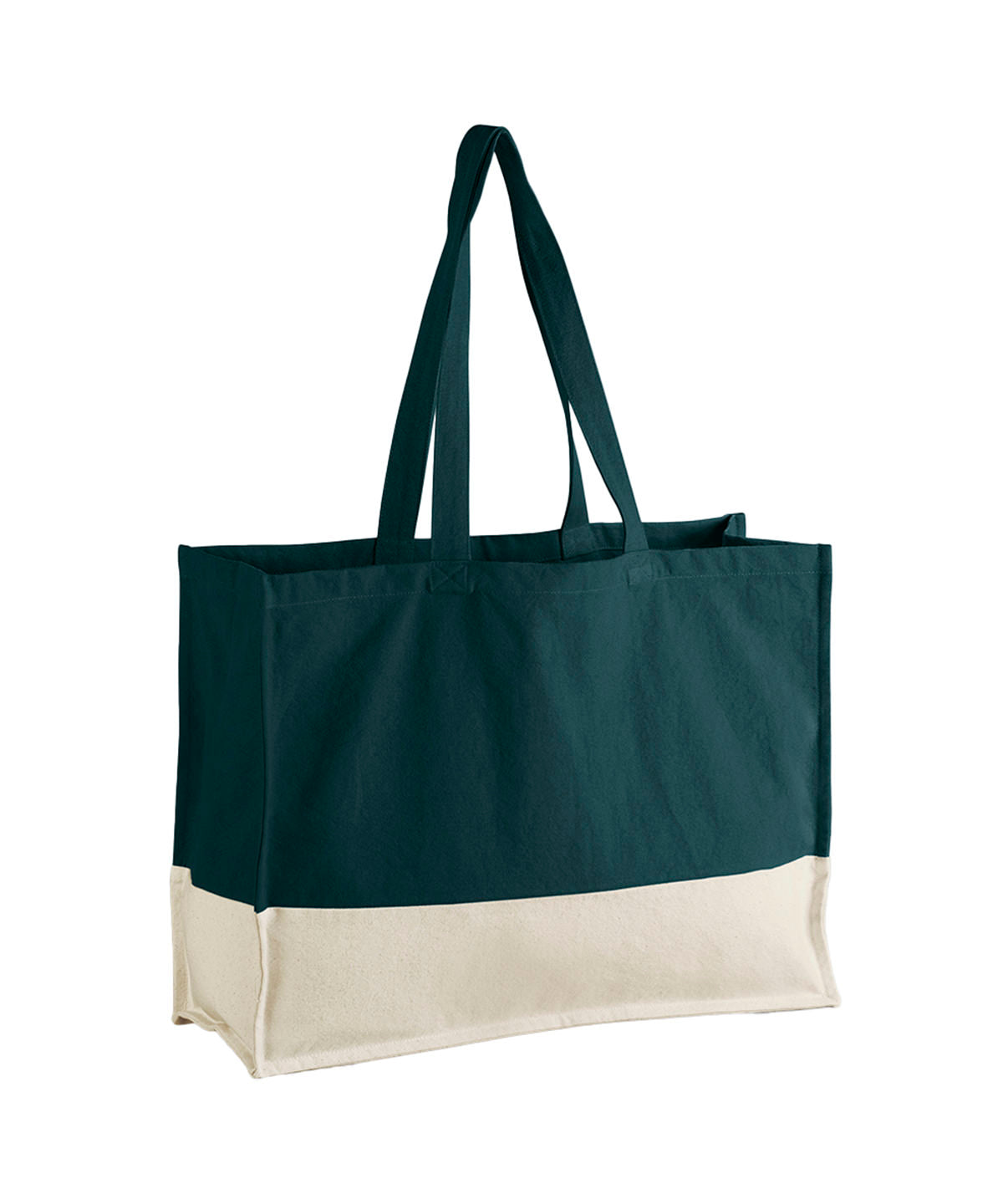 Tryck din logga på Väskor från Westford Mill - Anpassa EarthAware Organic Contrast Shopper i färgen Mörkblå One Size för företag, föreningar och privatpersoner