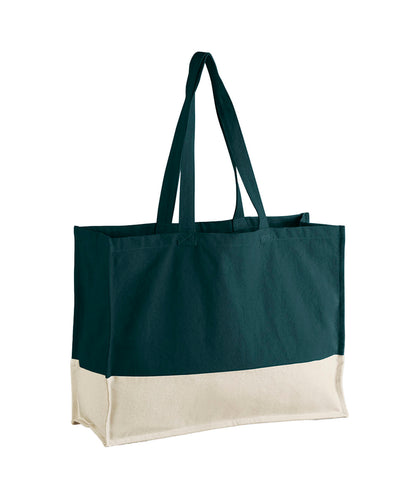 Tryck din logga på Väskor från Westford Mill - Anpassa EarthAware Organic Contrast Shopper i färgen Mörkblå One Size för företag, föreningar och privatpersoner