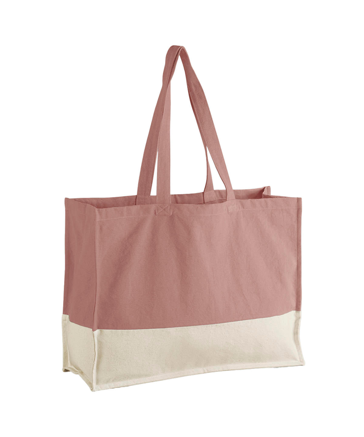 Tryck din logga på Väskor från Westford Mill - Anpassa EarthAware Organic Contrast Shopper i färgen Mellanrosa One Size för företag, föreningar och privatpersoner