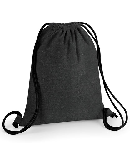 Tryck din logga på Väskor från Westford Mill - Anpassa Revive Recycled Gymsac i färgen Svart One Size för företag, föreningar och privatpersoner