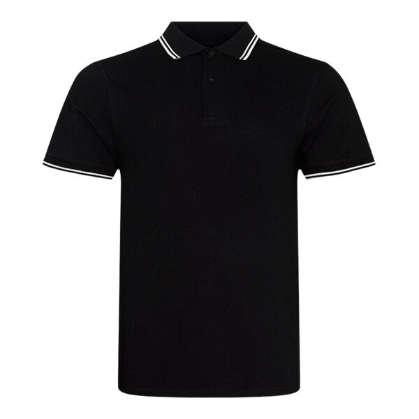 Tryck din logga på från Impala Print Shop - Anpassa AWDis Stretch tipped polo JP003 i färgen Vitt för företag, föreningar och privatpersoner