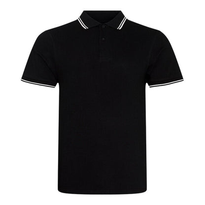 Tryck din logga på från Impala Print Shop - Anpassa AWDis Stretch tipped polo JP003 i färgen Vitt för företag, föreningar och privatpersoner