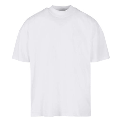 Tryck din logga på från Impala Print Shop - Anpassa BUILD YOUR BRAND Oversized mock neck tee BY230 i färgen Vitt för företag, föreningar och privatpersoner