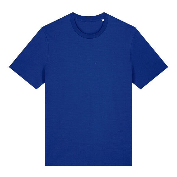 Tryck din logga på T-shirts design från Stanley/Stella - Anpassa Stanley/Stella Creator 2.0 – Ikonisk Unisex T-shirt i Ekologisk Bomull i färgen Blå för företag, föreningar och privatpersoner