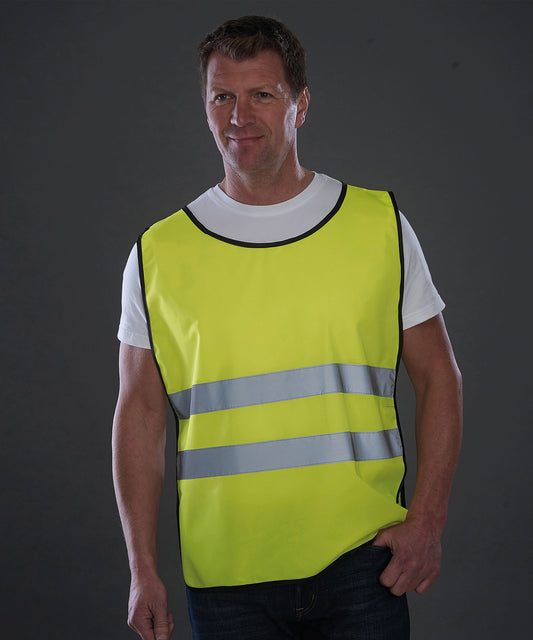 Tryck din logga på Tabarder från Yoko - Anpassa Hi-vis 2-bands tabard i färgen för företag, föreningar och privatpersoner