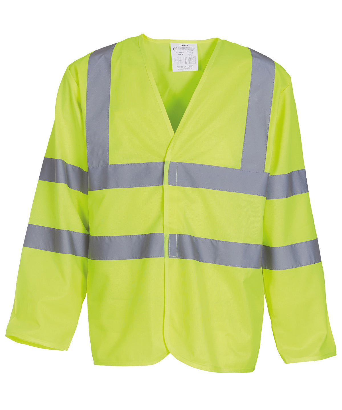 Tryck din logga på Skyddsvästar från Yoko - Anpassa Hi-vis väst med lång ärm i färgen för företag, föreningar och privatpersoner