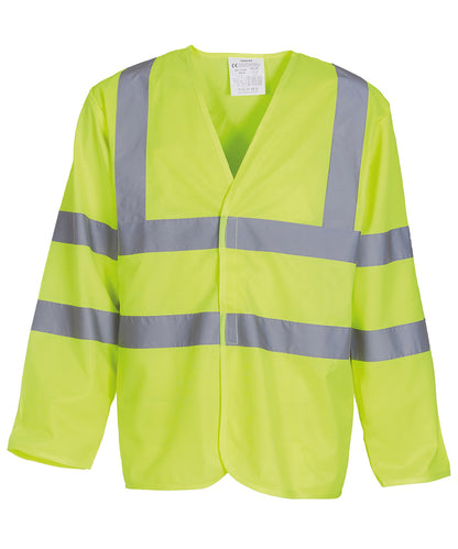 Tryck din logga på Skyddsvästar från Yoko - Anpassa Hi-vis väst med lång ärm i färgen för företag, föreningar och privatpersoner