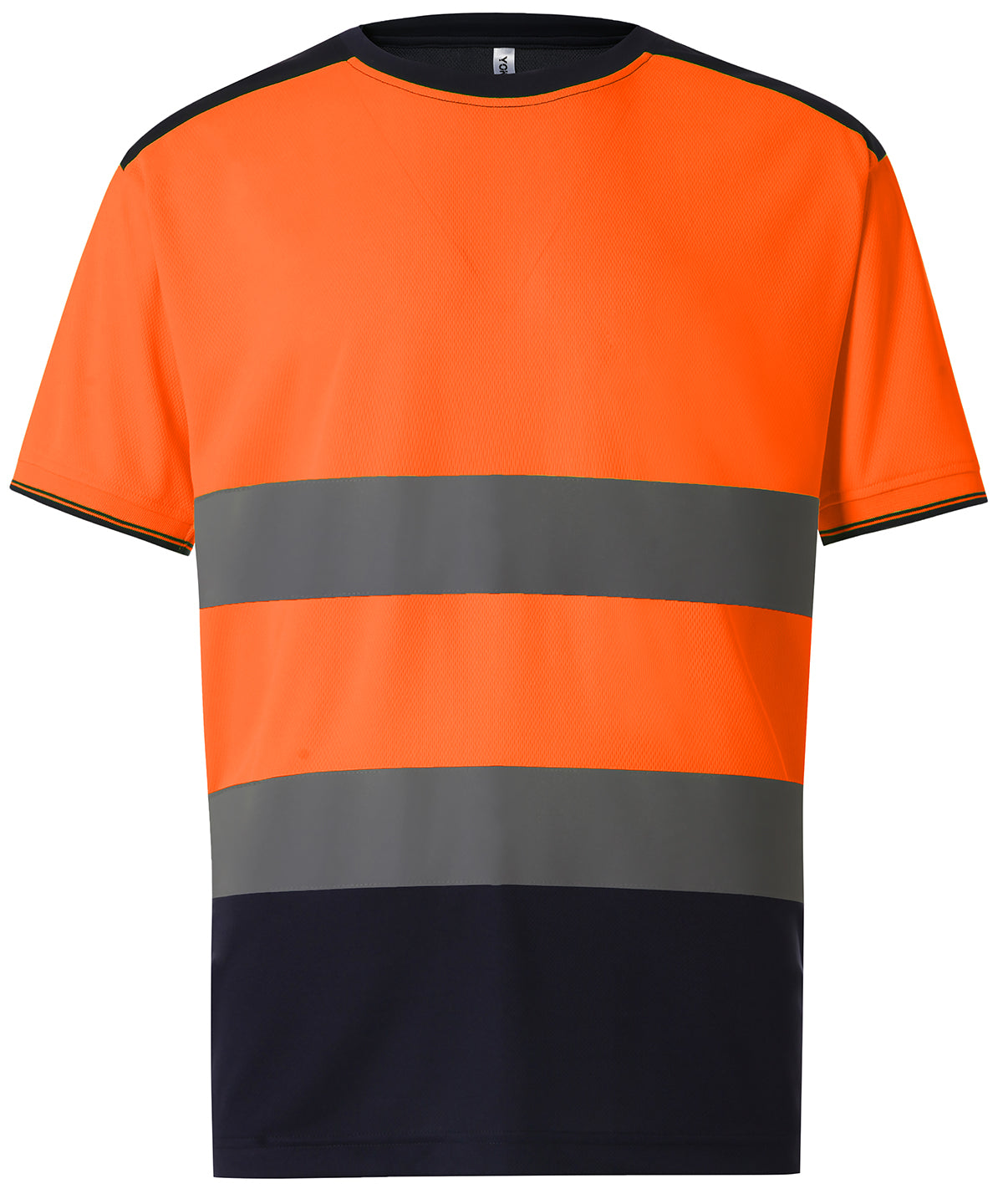 Tryck din logga på T-shirts från Yoko - Anpassa Hi-vis tvåfärgad t-shirt i färgen Mellan Orange för företag, föreningar och privatpersoner