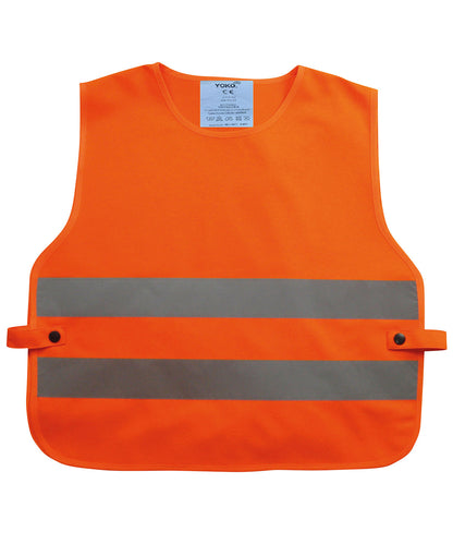 Tryck din logga på Tabarder från Yoko - Anpassa Barn hi-vis 2-bands tabard i färgen för företag, föreningar och privatpersoner