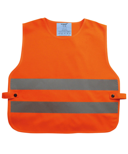 Tryck din logga på Tabarder från Yoko - Anpassa Barn hi-vis 2-bands tabard i färgen för företag, föreningar och privatpersoner