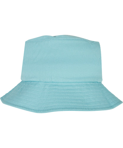 Tryck din logga på Hattar från Flexfit by Yupoong - Anpassa Flexfit bucket hat i bomullstwill i färgen Ljusblå One Size för företag, föreningar och privatpersoner