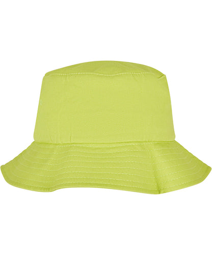 Tryck din logga på Hattar från Flexfit by Yupoong - Anpassa Flexfit bucket hat i bomullstwill i färgen Lime One Size för företag, föreningar och privatpersoner