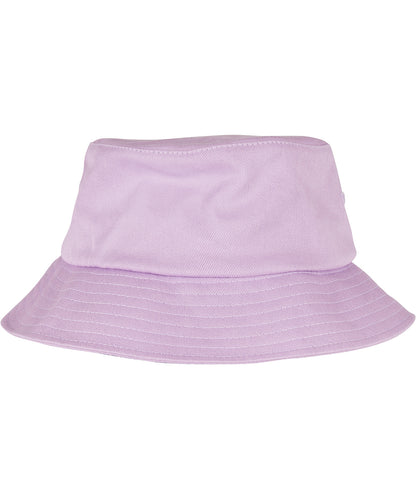 Tryck din logga på Hattar från Flexfit by Yupoong - Anpassa Flexfit bucket hat i bomullstwill i färgen Ljus lila One Size för företag, föreningar och privatpersoner
