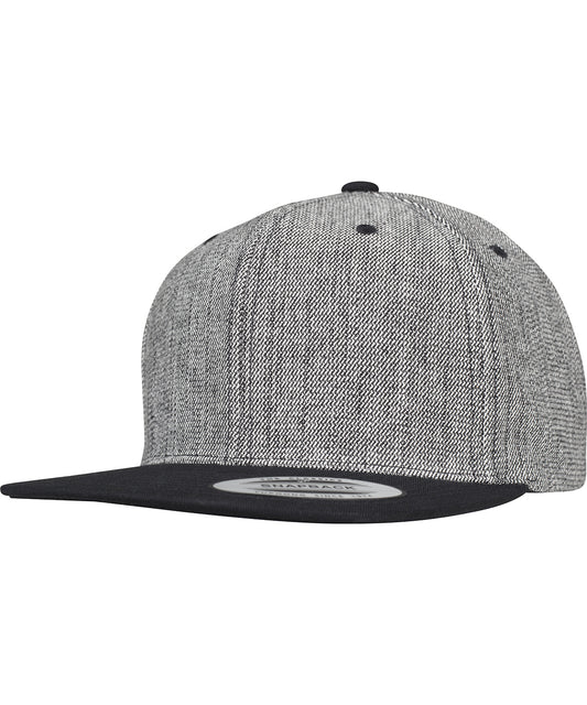Tryck din logga på Kepsar från Flexfit by Yupoong - Anpassa Melange solid snapback i färgen för företag, föreningar och privatpersoner