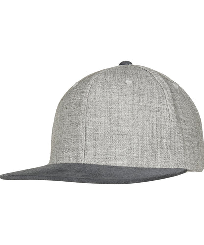 Tryck din logga på Kepsar från Flexfit by Yupoong - Anpassa Snapback i melangefärgad velour i färgen för företag, föreningar och privatpersoner
