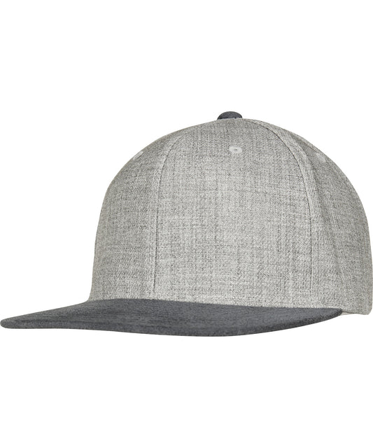 Tryck din logga på Kepsar från Flexfit by Yupoong - Anpassa Snapback i melangefärgad velour i färgen för företag, föreningar och privatpersoner
