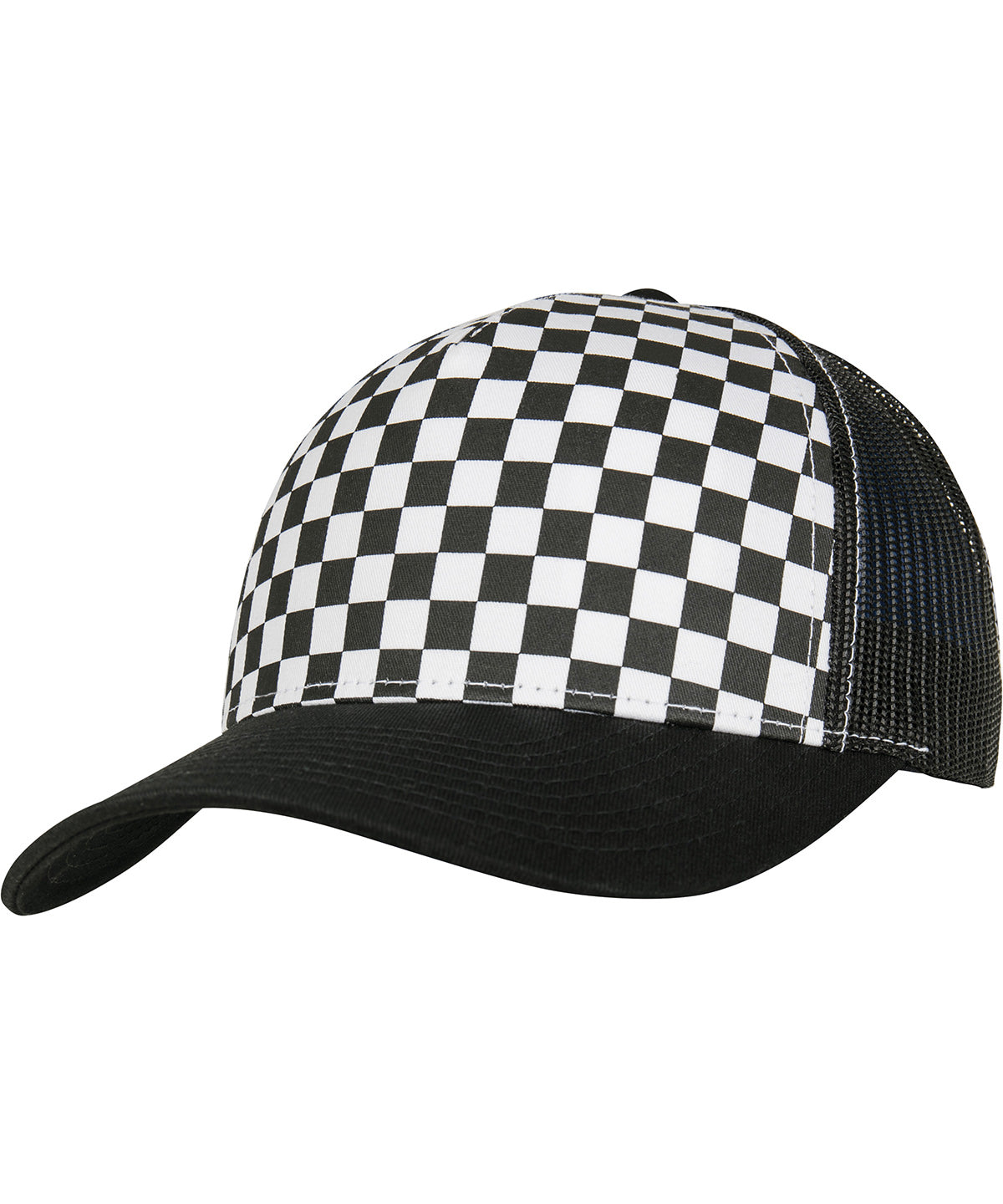Tryck din logga på Kepsar från Flexfit by Yupoong - Anpassa Retro trucker med rutmönster i färgen för företag, föreningar och privatpersoner